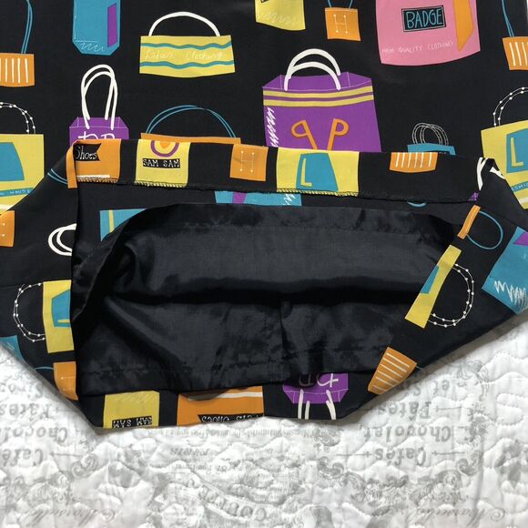 Wmns VTG Anne Crimmins for Umi Collections Silk Dress Black Pink Shoulder Pads - Picture 5 of 12